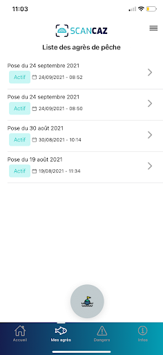 Android application Scancaz screenshort