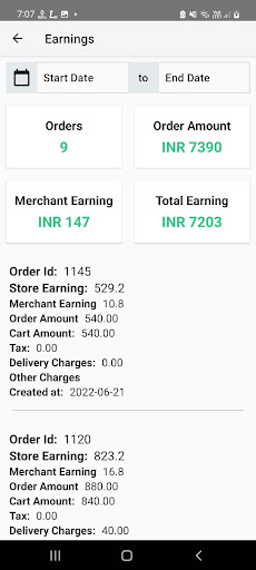 Android application Apporio Food Store screenshort