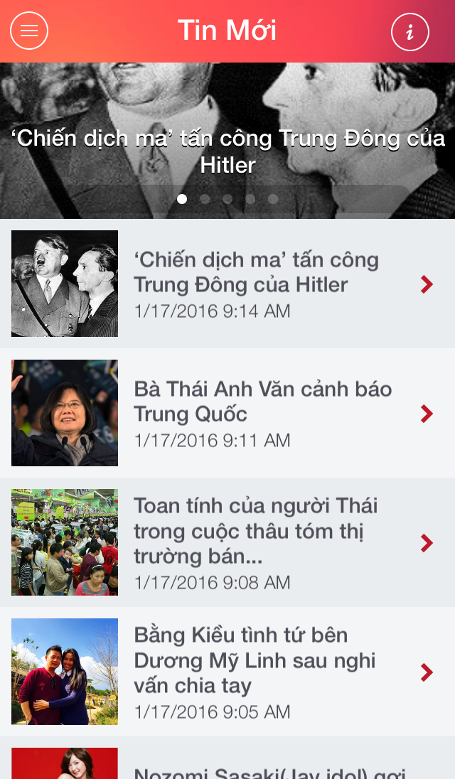 Android application Báo Đất Việt screenshort