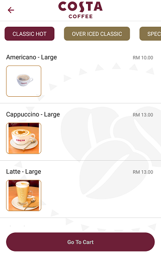 Costa Coffee Malaysia Screen 3