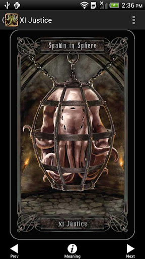 Screenshot of Necronomicon Tarot