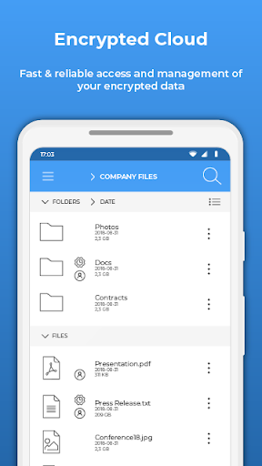 Geens - encrypted data storage Screen 3