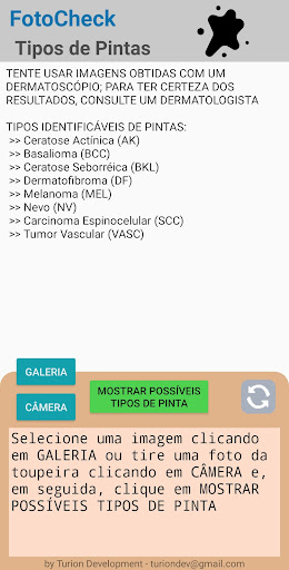 Visualização do aplicativo