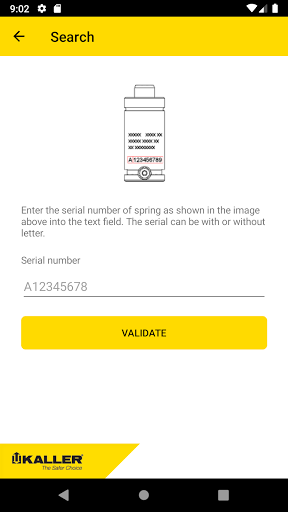 KALLER Safety App Screen 2