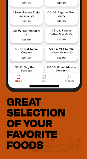 Screenshot of Indian Curry Bowls
