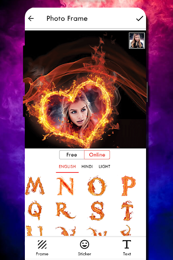 Fire Text Photo Frame Screenshot 4 - AppWisp.com