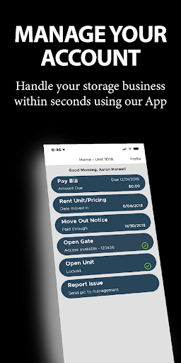 Self Storage App Screen 2
