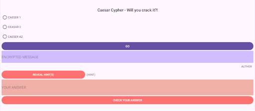 Caesar's Cypher Screenshot