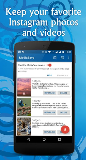 Android application Downloader for Instagram screenshort