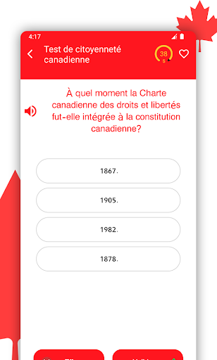 Test de citoyenneté canadienne Screen 3
