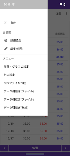 体温 記録帳 体温管理と体温のグラフを表示 Screenshot 4 - AppWisp.com