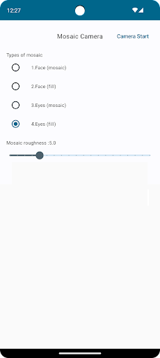 Android application Mosaic Camera screenshort