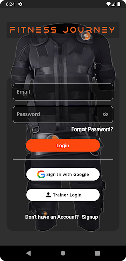 Android application Fitness Journey screenshort