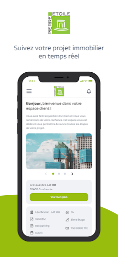 Android application Espace Client Pierre Etoile screenshort