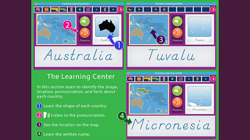 Oceania - Montessori Geography Screen 2