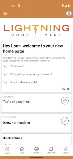 Android application Lightning Home Loans screenshort