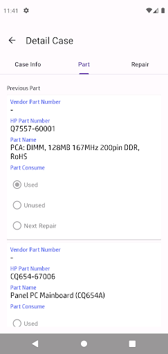 Android application ISD Engineer screenshort