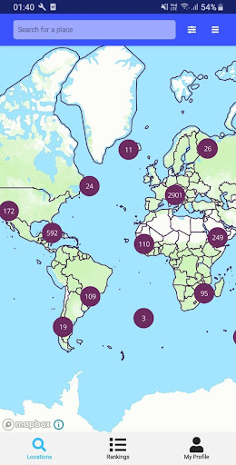 Android application MTP: Most Traveled People screenshort