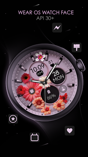 Flowers purple watch face 2