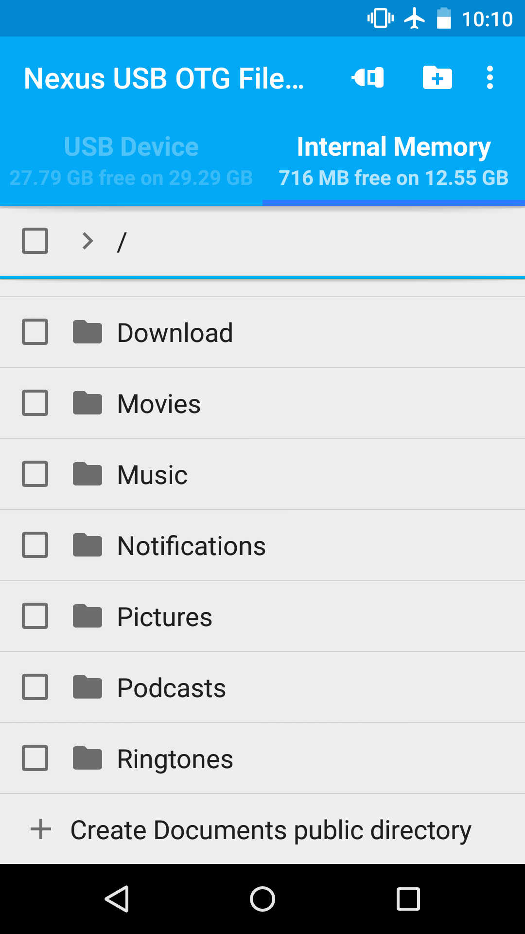 Android application USB OTG File Manager for Nexus screenshort