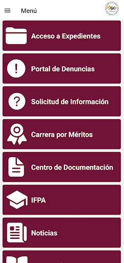 Fiscalía General de Cuentas Screen 2