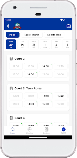 Stratford Padel Club Screen 3