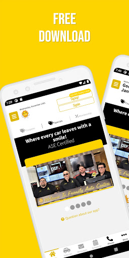 Android application Friendly Auto Centers screenshort