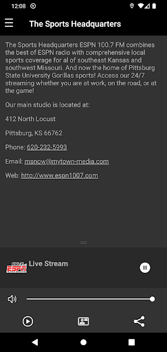 Android application 100.7 KSHQ-FM screenshort