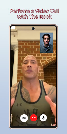 Dwayne Johnson Fake Video Call Screen 2
