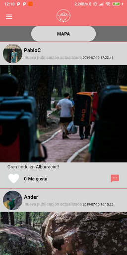 Android application Aprieta Climbing screenshort