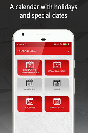 Android application japan calendar 2024 screenshort