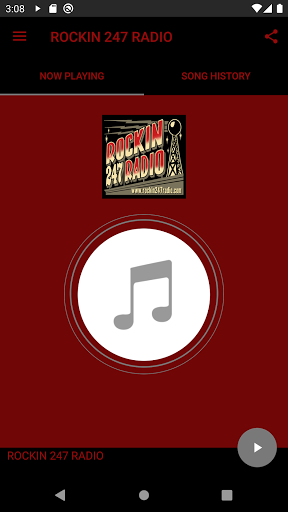 Android application Rockin 247 Radio screenshort