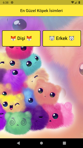 Android application Köpek İsimleri screenshort