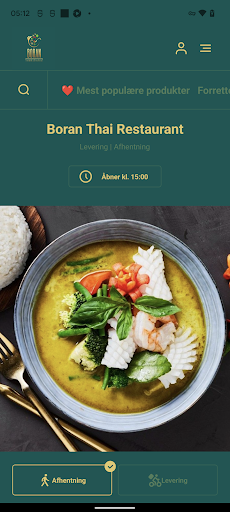 Android application Boran Thai Restaurant screenshort