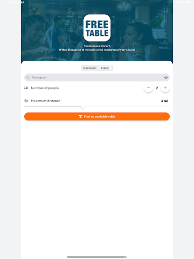 FreeTable Screen 2