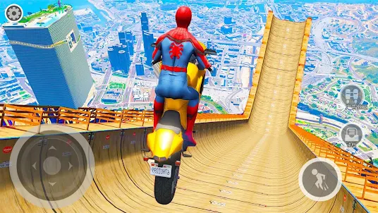 Superhero Moto Stunt Race Game