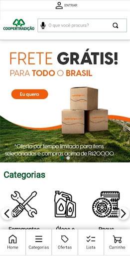 Android application Loja Coopertradição screenshort