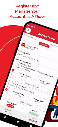 Android application BagyesRider - Deliver & Earn screenshort