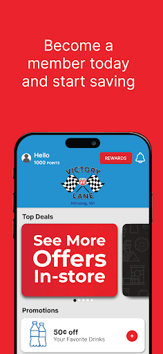 Android application Victory Lane Rewards screenshort