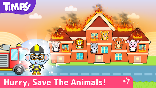 Android application Timpy Kids Firefighter Games screenshort