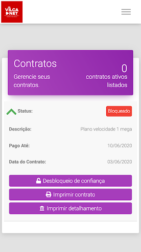 CENTRAL DO ASSINANTE VILCANET Screen 3