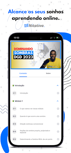Android application Nitativa: Aulas Online screenshort