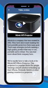 Miroir M75 Projector Guide