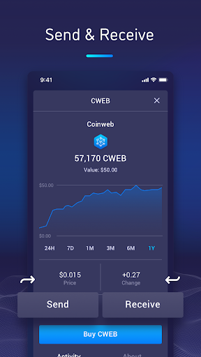 Screenshot of Coinweb Wallet