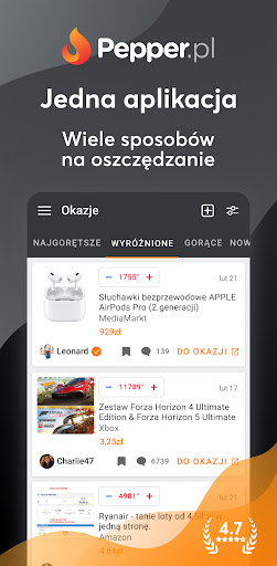 Android application Pepper - Okazje i Kupony screenshort