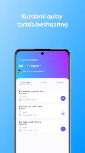 Android application Kasbiy Ta'lim screenshort