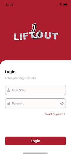 Android application Lift Out Timesheet screenshort