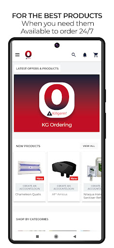 Android application Killgerm Ordering screenshort