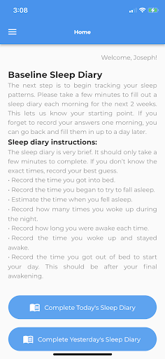 Android application Health enSuite screenshort