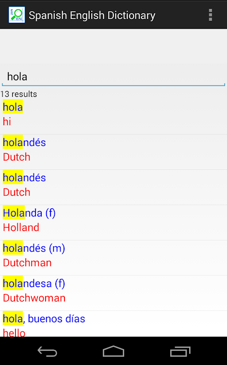 English Spanish Dictionary - 10.0 - (Android)